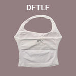 DFTLF Impact Halter Top Women Gym Clothing Backless Seamless Sports Yoga Vest Running Fitness Workout Sleeveless Tank Top