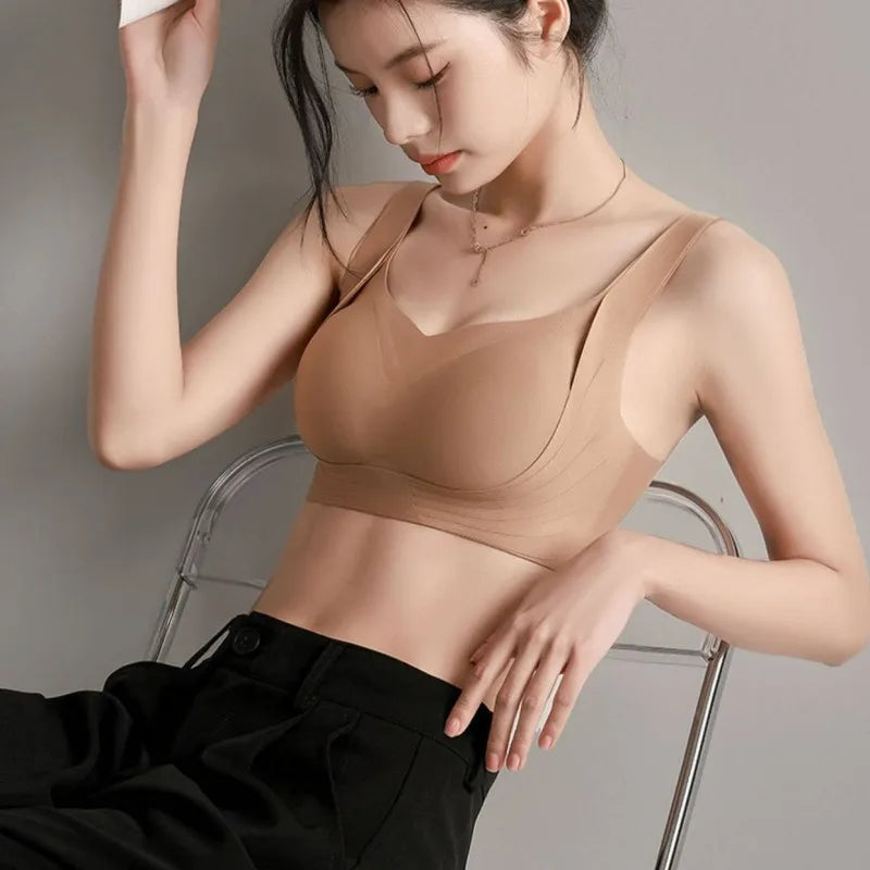 Wing Pattern Seamless Push Up Bra Women's Non-wire Bra U-Back Invisible Brasiere Sexy Lingerie Comfort Underwear Intimates M-XXL