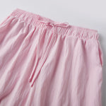 Fashion Women's Loose Shorts Drawstring Elastic Waist Lace Trim Wide Leg Mid Pants Summer Casual Lounge Out Going Shorts