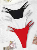 1pcs Green New Year Sexy Women g-string Underwear Breathable Elegant Female Lingerie Shiny Lady thongs Low Rise Fashion Panties