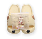 Cute Cartoon Dog Indoor Street Slippers For Women Summer House Shoes Soft EVA DIY Funny Birthday Hat Girls Home Beach Slides
