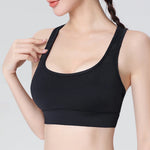 Sports bra, shockproof, high-strength, running, fitness, yoga bra, sports fixed one-piece cup, beautiful back bra