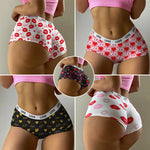 Valentine's Day Panties for Women Underwear Knickers Girls Comfort Briefs Ladies Seamless Shorts Sexy Print Lingeries Underpants