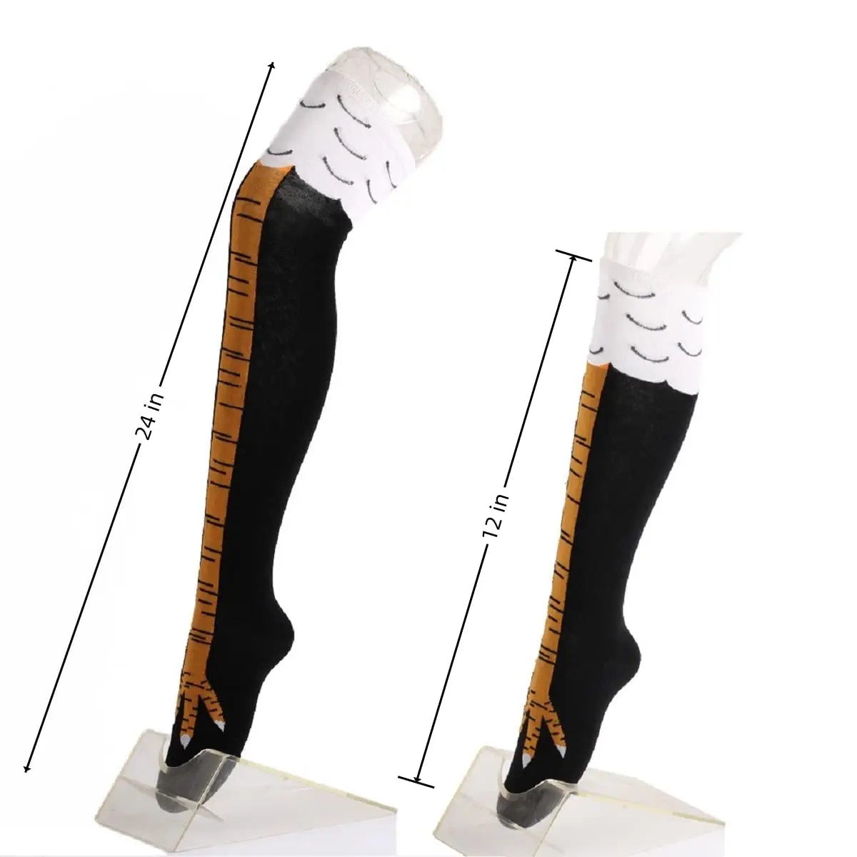 Women Thigh High Stockings Chicken Feet Print Long Socks Over Knee Socks Funny Novelty Socks Cartoon Animal Paws Stockings