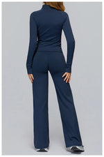 New yoga set 2 pieces gym set Women Long Sleeve Sports Shirts Sports Bra Leggings Suit Fitness Running Workout Suits Tracksuit