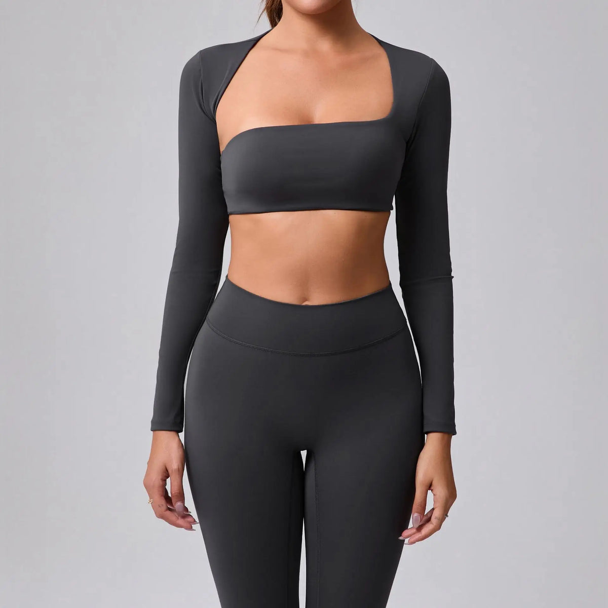 Women's Brushed Long Sleeve Yoga T-shirt Lightweight Quick-Dry Sports Tunic for Outdoor Running, Fitness & Multi-Sport