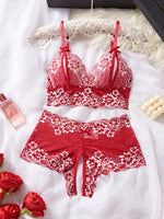 Elegant Design Open Chest Bra And Crotchless Panties Set Comfortable Fashion Underwear Suitable For All Occasions Valentine Gift