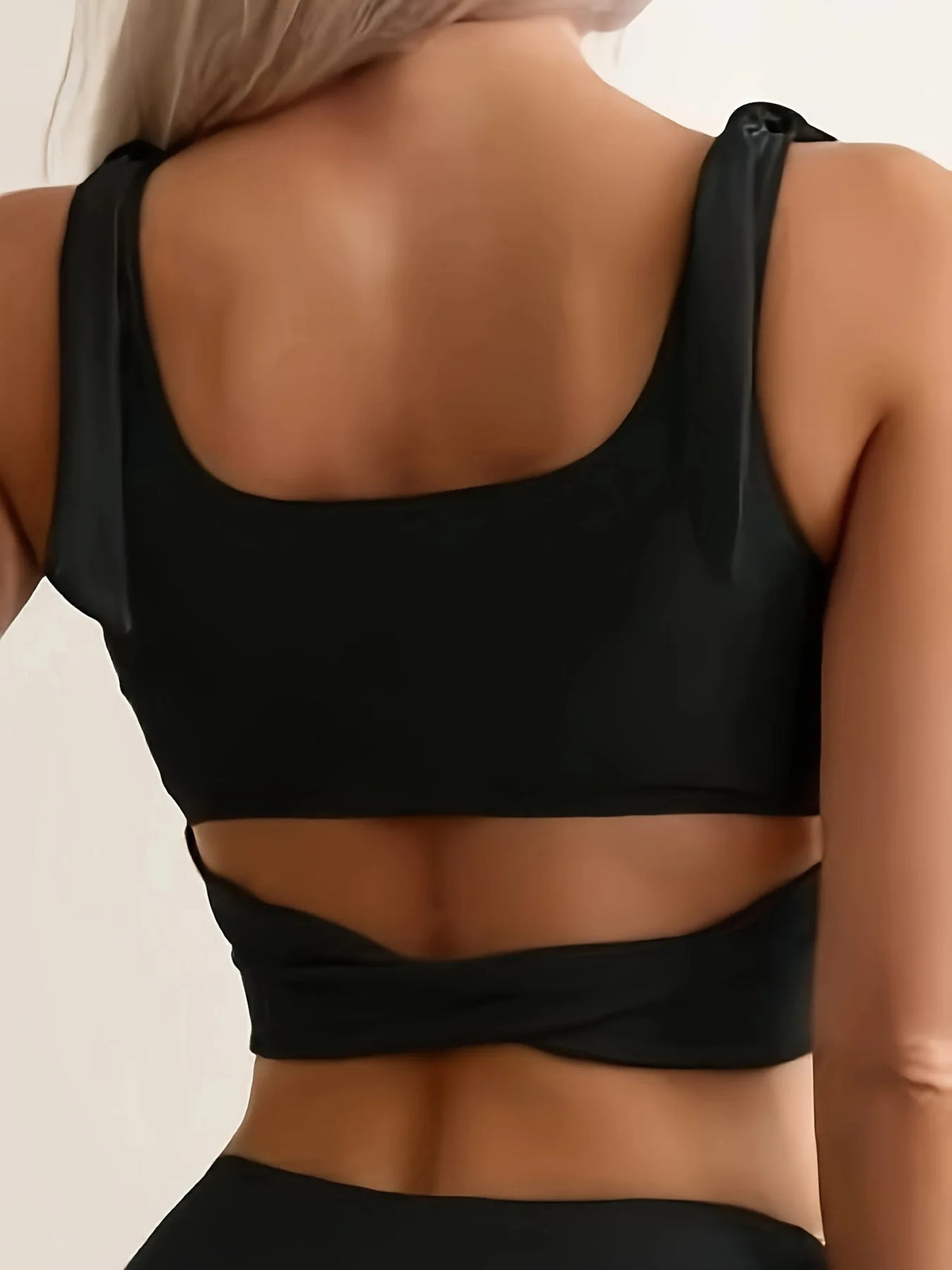 Women Sexy Black Bikini Set Push Up Bathing Suits Swimwear Tie High Waist Swimsuit Two Pieces Swimming Suit Beachwear Biquini