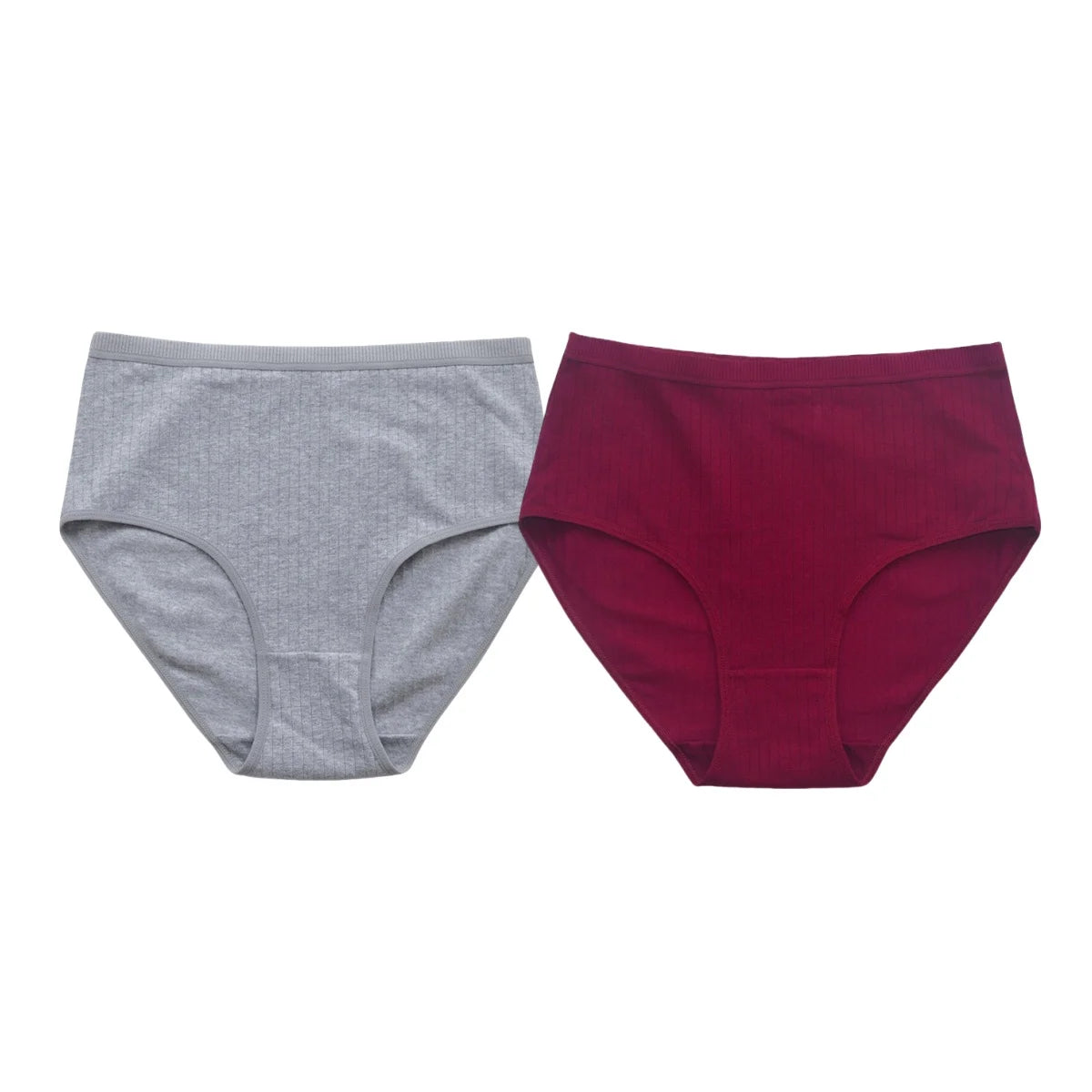 2Pcs/Set Women Cotton Panties High Waist Briefs Breathable Underwear Female Underpants Plus Size Sexy Lingerie S-XXL 8 Colors