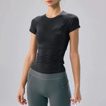 Women's Slimming Yoga Sports T-Shirt Quick Drying Breathable Summer New Fitness Short-Sleeved Yoga Fitness Wear