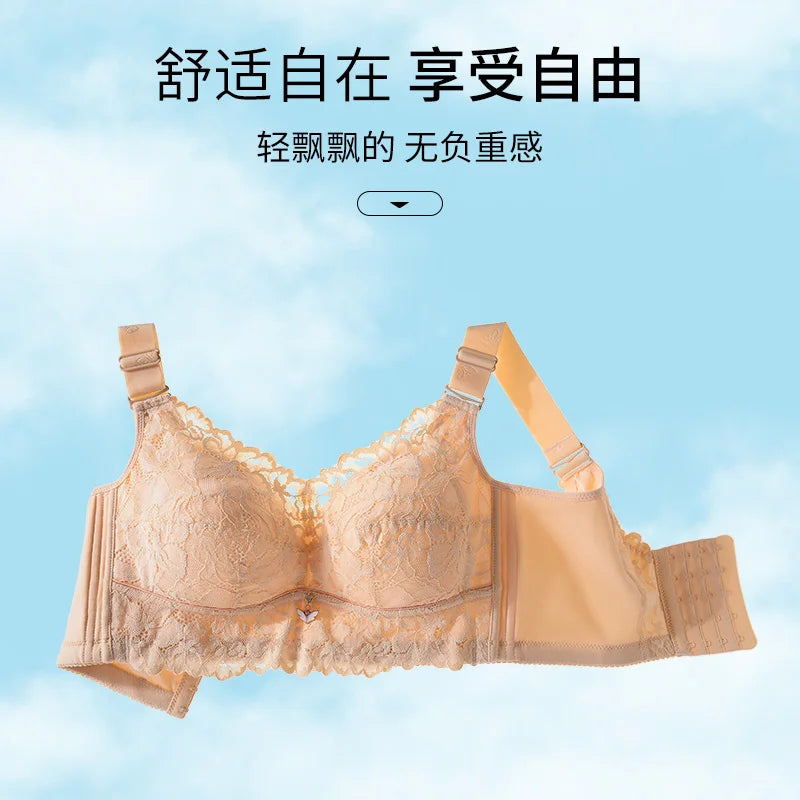 Push Up Bra Female Lingerie Sexy Bra Lace Bras for Women Wire Free Underwear Women 52C D E Cup Plus Size Bra Women Clothing Bras