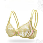 Lace Plus Size BC 70 75 80 85 90Cup Underwear Women Bras Three Quarter Top Sexy Ultra Thin Thick BH Push Up Female Lingerie