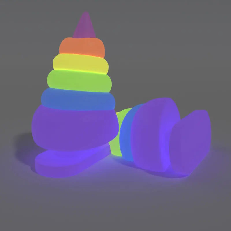 1Pair DIY Shark Slippers Charms Night Glowing Lantern Unicorn Cute Strawberry Panda Ice Cream Fins Shoes Accessories