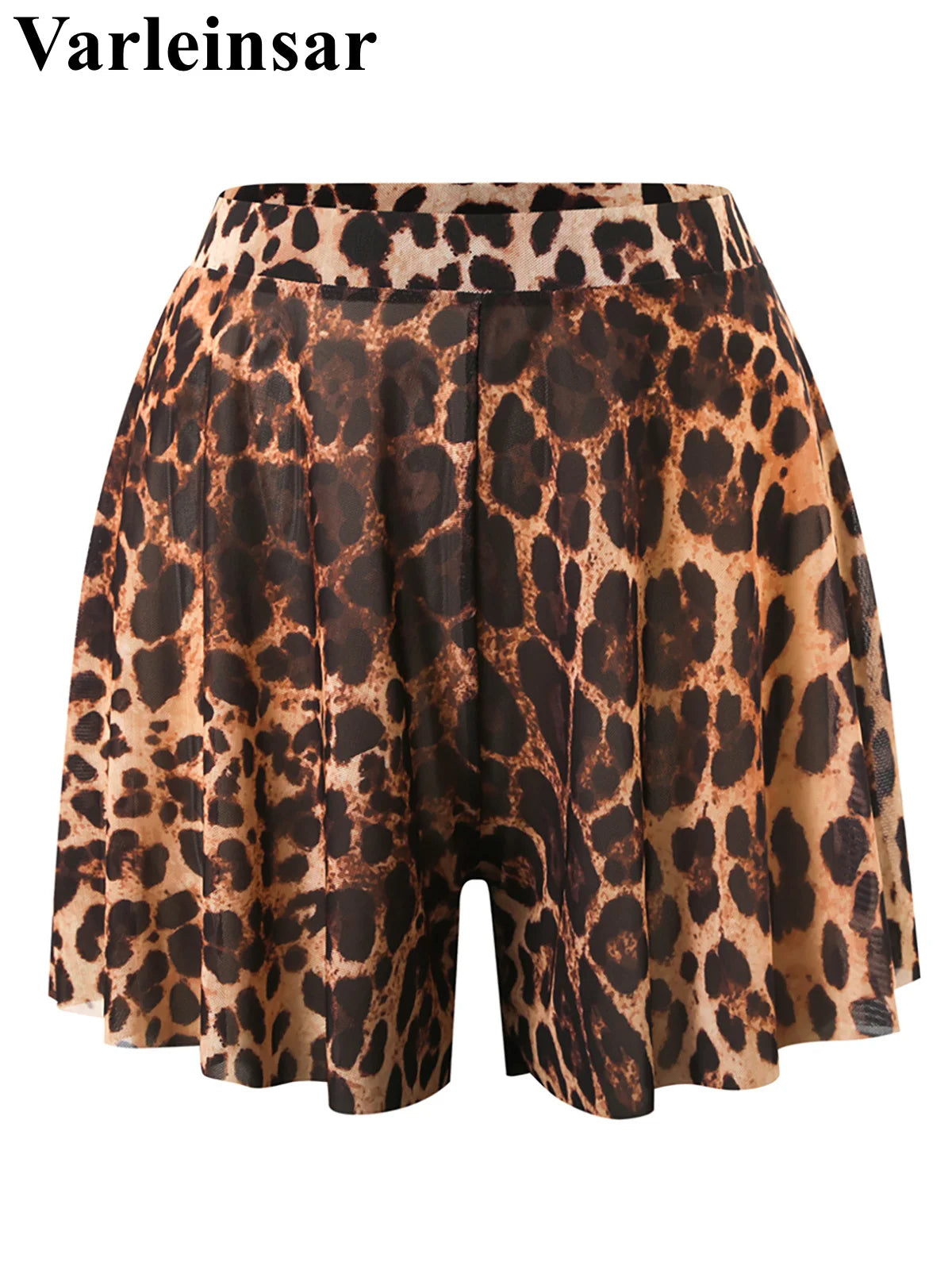 S - XXL New Sexy With Shorts Leopard Long Sleeve One Piece Swimsuit Women Swimwear Female Padded Bather Bathing Suit Swim V7348