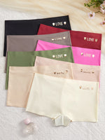 8PCS Seamless Women's Panties Love Heart Boxers Multi-Color Comfortable Women's underwear set