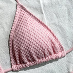 Beige Mesh Halter String Triangle Micro Thong Bikinis Sets 4 Pieces Long Sleeve Cover Ups Sexy Swimsuit Women Holiday Swimwear