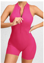 Women Yoga V Backless Jumpsuit Workout Bodysuit Sleeveless Gym Bodycon Sportswear Fitness Yoga Suit One Piece Outfit