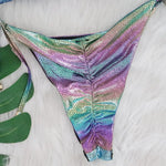 DEKA Micro Swimwear Gradient Snake Skin Bikini Set Diamond Bikini Female Triangle Swimsuit Women Two-pieces Bathing Suit
