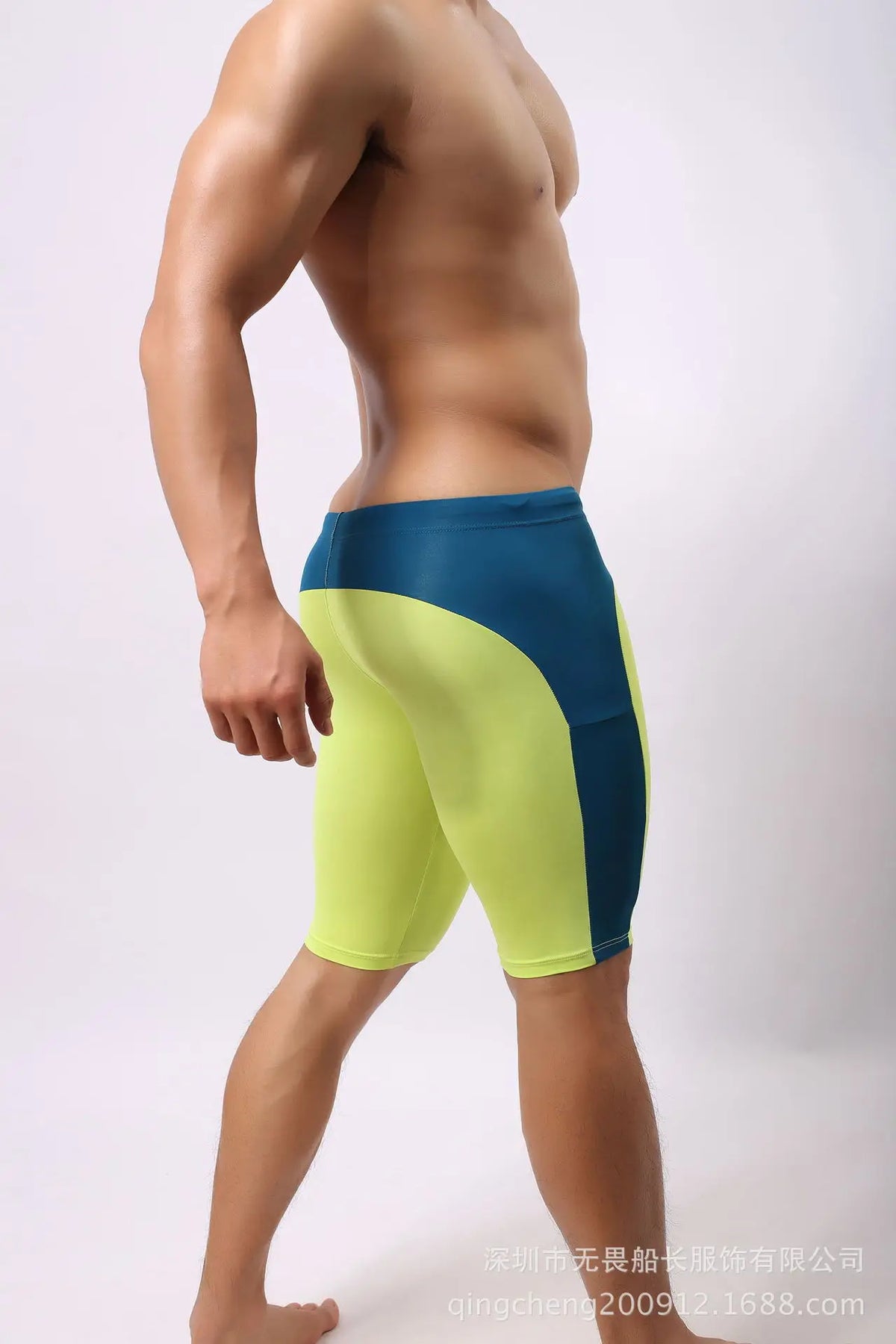 Men's Swimming Trunks Fitness Shorts Casaul Beach Vaction Style For Man Color Blocked Drawstring Elastic Waist Beach Shorts KD14