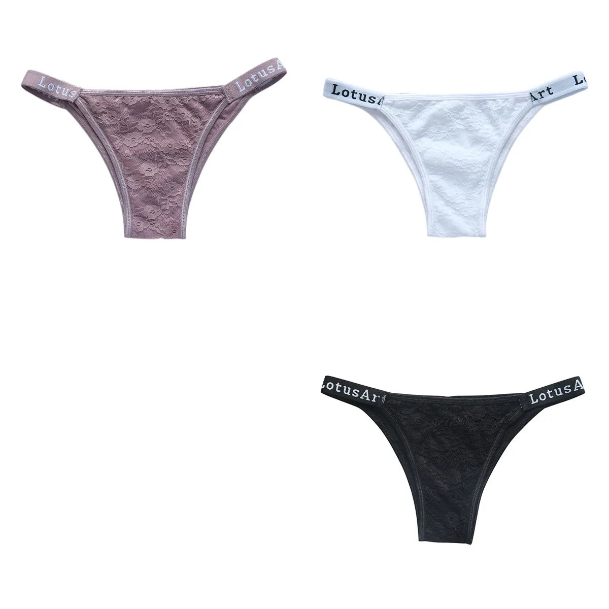 3PCS/Set Women Lace Panties Sexy Brazilian Panties Female Underpant Low Waist Panty Girls Underwear Fashion Intimates