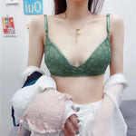 Floral Lace Bra Non-Wire Bralette Push Up Bras For Women V-neck Brassiere Female Padded Underwear Sexy Lingerie Intimates