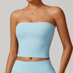 Strapless Yoga Vest for Women Sexy Beautiful Back Sports Bra for Women's Underwear Gym Shock-absorbing Quick Drying Fitness Top