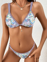 Swimming Suit for Women Bikini Set 2026 Sexy Boho Style Geometric Ethnic Print Swimsuit Beach Bathing Suit Thong Micro Swimwear