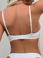Sexy mesh stitching lingerie Ultra-thin padded padded soft underwire comfortable breathable bra