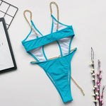 2025 Sexy Extreme String High Cut Female Swimwear One Piece Swimsuit Women Thong Monokini Bather Hollow Out Bathing Suit Swim