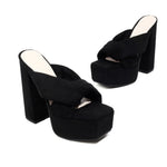 2026 New Europe and America Style Leopard Print Slippers Comfort Platform High Heel Sandals 14.5CM Summer Women Outdoors Shoes