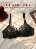 Black Lace Bra Women Push Up Sexy Eyelash Trim French Elegance Underwear Lingerie Lace Bralette Adjustable Straps Intimate A3166