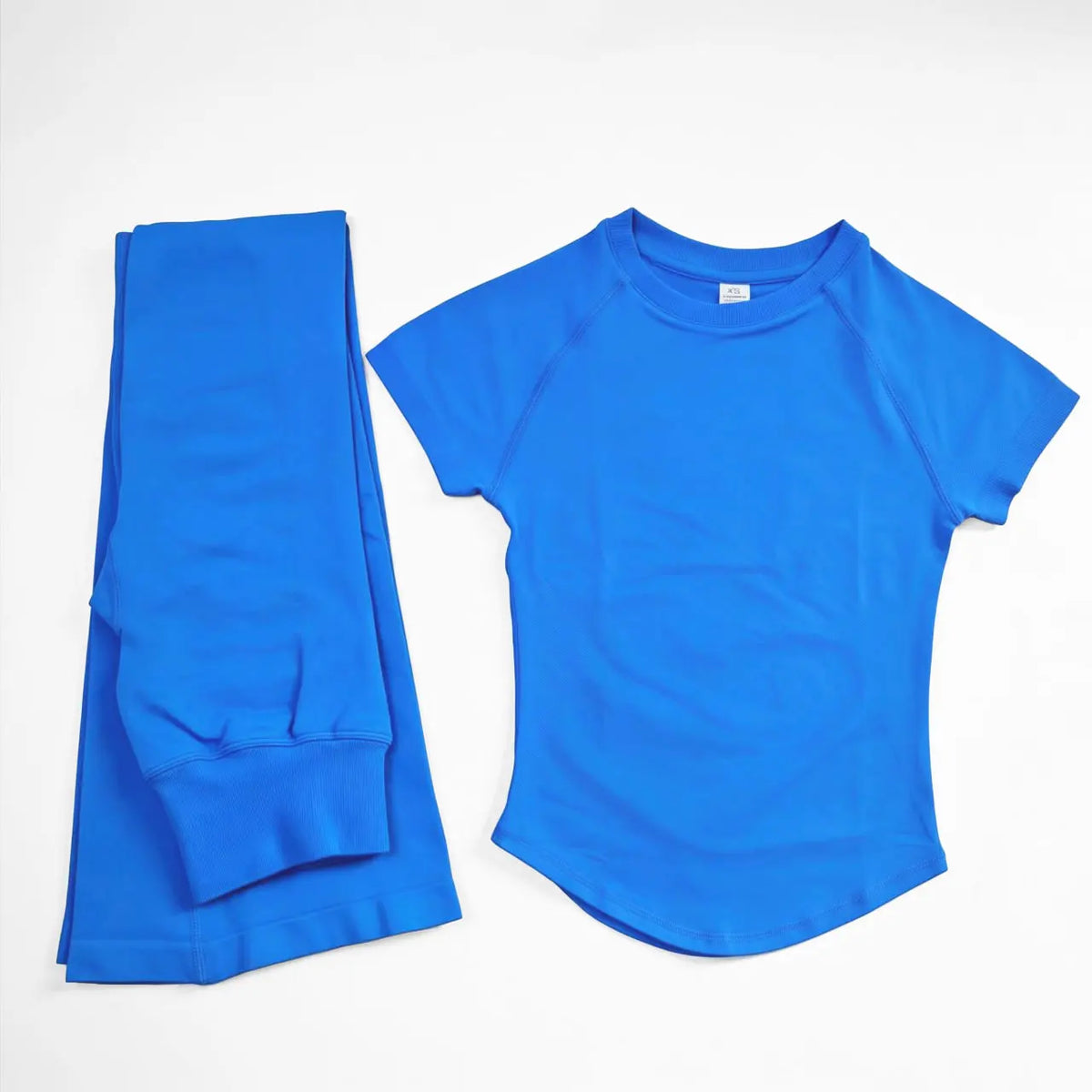 NCLAGEN Yoga Sets 2 Piece Women Short Sleeve Top And Flares Gym Clothes T-shirt & Pants Seamless Fitness Suit Sport Outfit