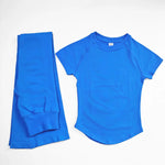 NCLAGEN Yoga Sets 2 Piece Women Short Sleeve Top And Flares Gym Clothes T-shirt & Pants Seamless Fitness Suit Sport Outfit