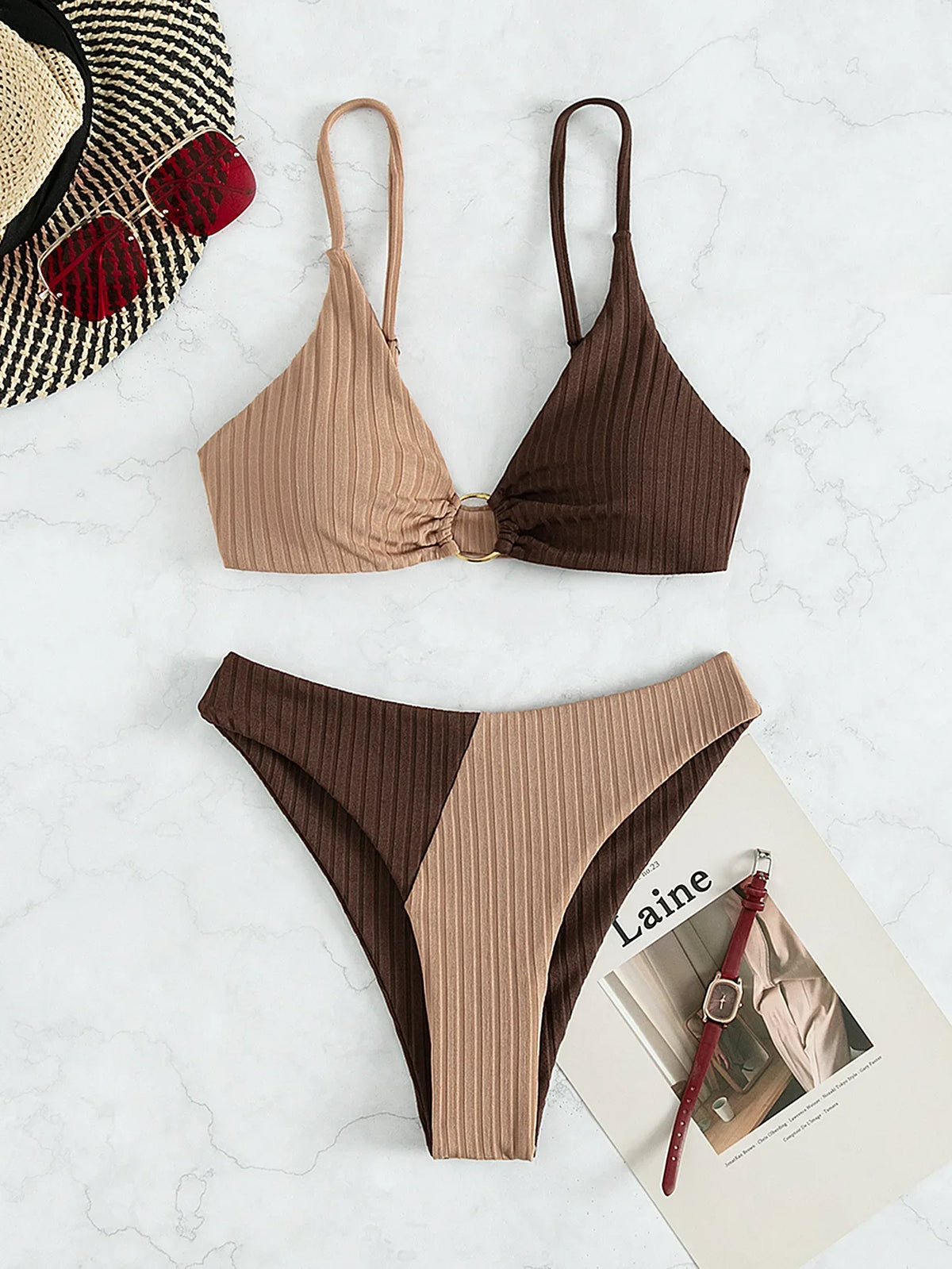 2024 Sexy Bikinis Women's Swimwear Push Up High Waist Swimsuits High Cut Bathing Suits Push Up Beach Bikini Set Female Biquini