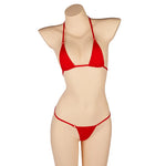 DEKAWomen Solid Transparent Micro Bikini Set Bandage Thong Underwear G-String Bra Mini Swimsuit Brazilian Swimwear Sleepwear