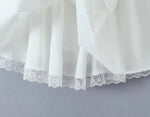 Foridol Bowknot Back Lace Up White Dress Women Sleeveless Lace Decor Summer Short Dress Elegant A-line Party Sundress 2025 New