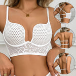 Ultra thin sexy spacer bra hang neck underwear breathable U back backless bralette underwire push up invisible bra