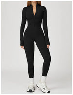 Women's Short Tracksuit Yoga Set One-Piece Jumpsuit Workout Fitness Suit Sportswear Gym Workout Clothes Fitness Stretch Bodysuit