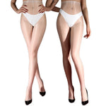 Sexy Silk Horse Oil Stockings Thin Anti-Snag Glossy Pearl Pantyhose Solid Color Transparent Mesh Nightclub Wear Pantyhose 0RG0
