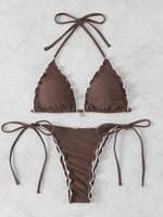 Sexy Triangle Micro Bikini 2026 Women Swimsuit Two-pieces Swimwear for Female Beach Wear Lace Up Bikinis Sets Thong Bathing Suit