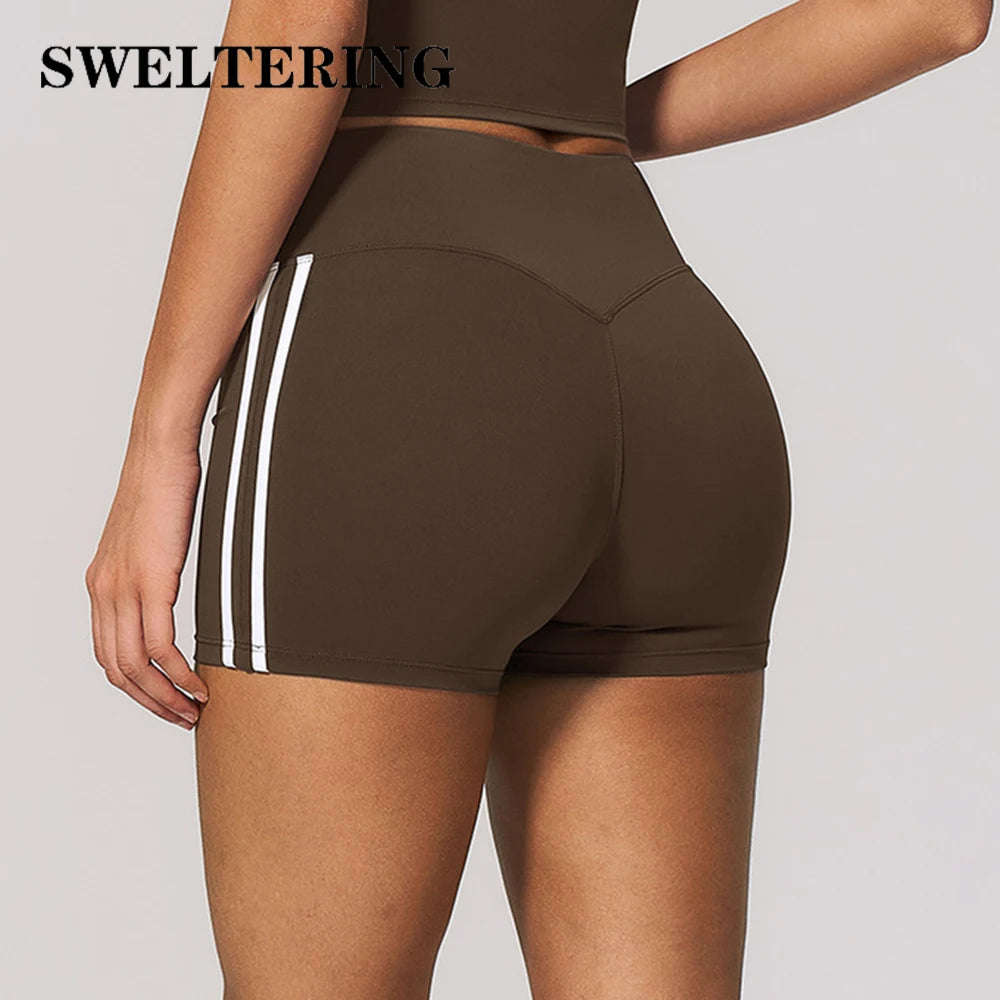 High Waist Yoga Shorts Women Summer Slim Fit Butt Lift Sports Shorts Gym Fitness Short Tights Female High Elastic Cycling Shorts