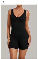 New Summer U-neck Beautiful Back Yoga Jumpsuit Women Sleeveless Tight Sports One Piece Suit Outdoor Gym Running Fitness Overalls