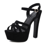 Woman Square Heel Sandals Open Toe High Heels Platform Sandals Shoes Woman High Heelsapatos feminino 2020