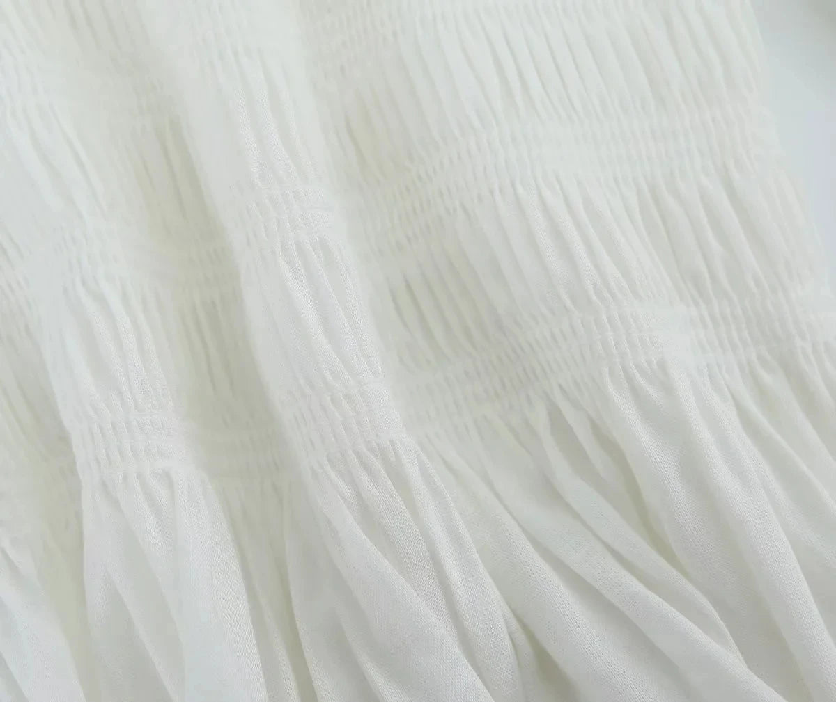 Foridol White Summer Linen Women Blouse Off Shoulder Lantern Sleeve Short Blouse Top 2025 Spring Smocked Pelpum Top New