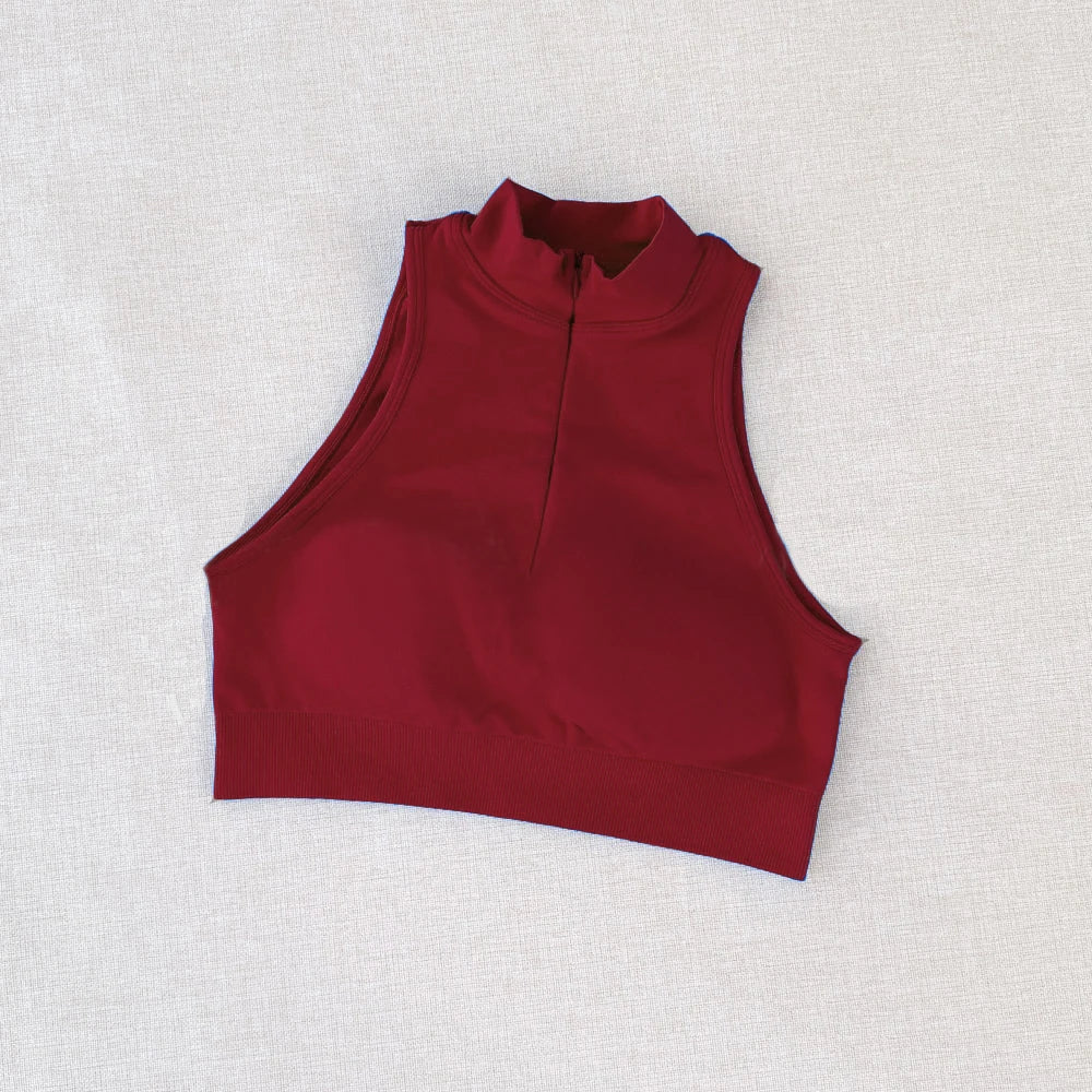 Drdfnamic High Neck Backless Sports Bra Support Back Cross Fitness Underwear Push-up Gym Clothes Workout Sports Tank Top XP400