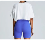 Yoga Sport Shirt Quick Drying Breathable Quick Drying Short Sleeve Loose Top Fitness Fitting Running Summer Gym Sports T-Shirt