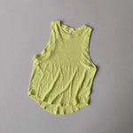 Women's Summer Lightweight Printed Loose Sleeveless Yoga Vest I-Shaped Sports Top