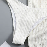 2026 New 3 Pieces Set Swimsuit Women Thong Swimwear Sexy Micro Bikini Set With Sarong Skirt White Beachwear Bathing Suit Pink