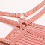 5PCS Women Sexy Cotton Panties Two Belts Hollow Out G-String Thongs Breathable Underwear for Female Solid Color Lingerie S-XL