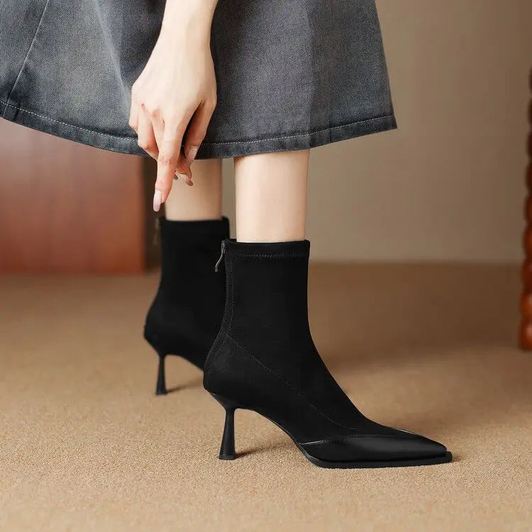 Vintage Thick Heel Women Knee High Boots Fashion Ladies Belt Buckle Knight Long Booties botas de inverno feminina